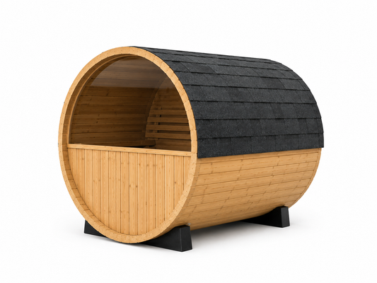 Nordic Outdoor Sauna 2 Person – Thermo Pine Half Glass ( Pre Order)